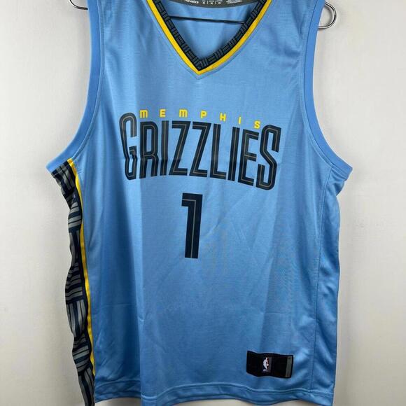 NBA Memphis Grizzlies Pippen Jr #1 Jersey Men's M Statement Light Blue Fanatics - Picture 1 of 7